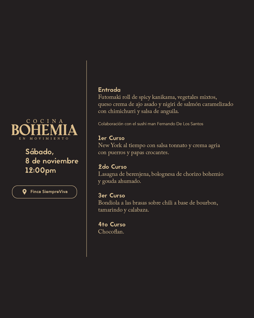 Bohemia Cocina en Movimiento