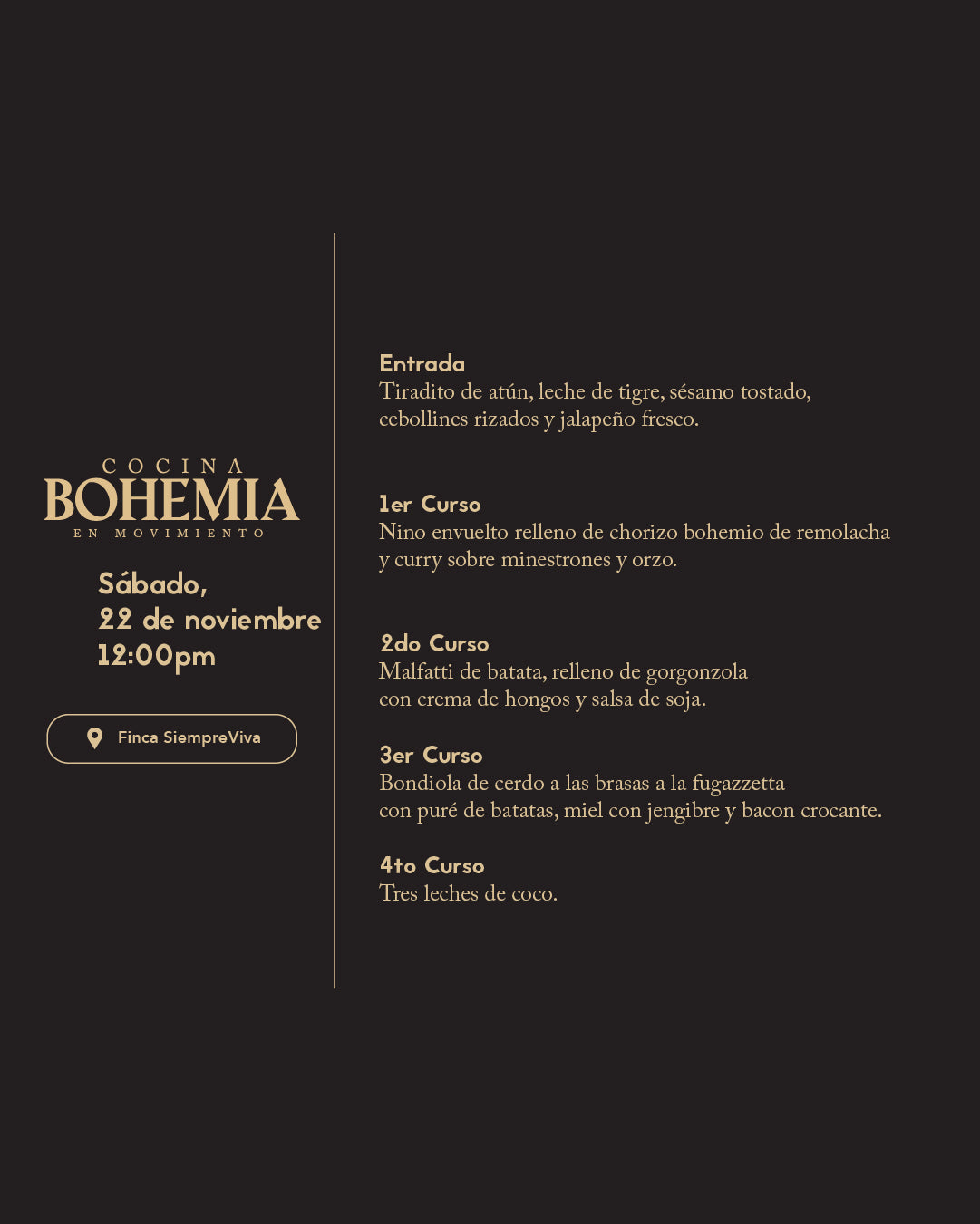Bohemia Cocina en Movimiento