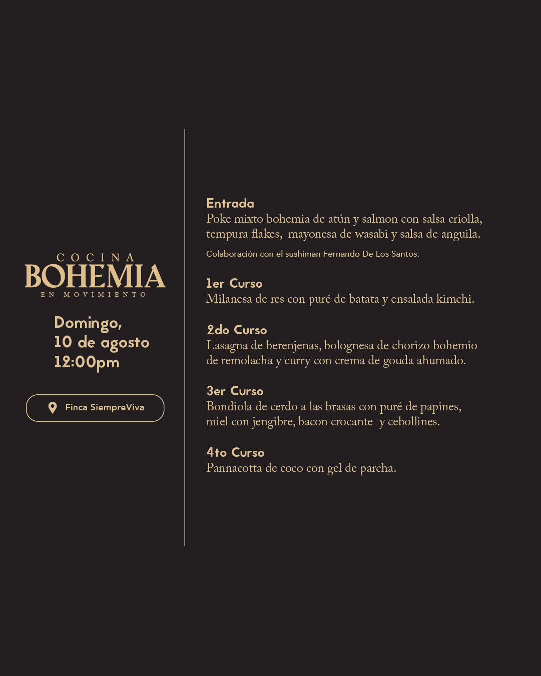 Bohemia Cocina en Movimiento