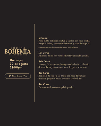 Bohemia Cocina en Movimiento