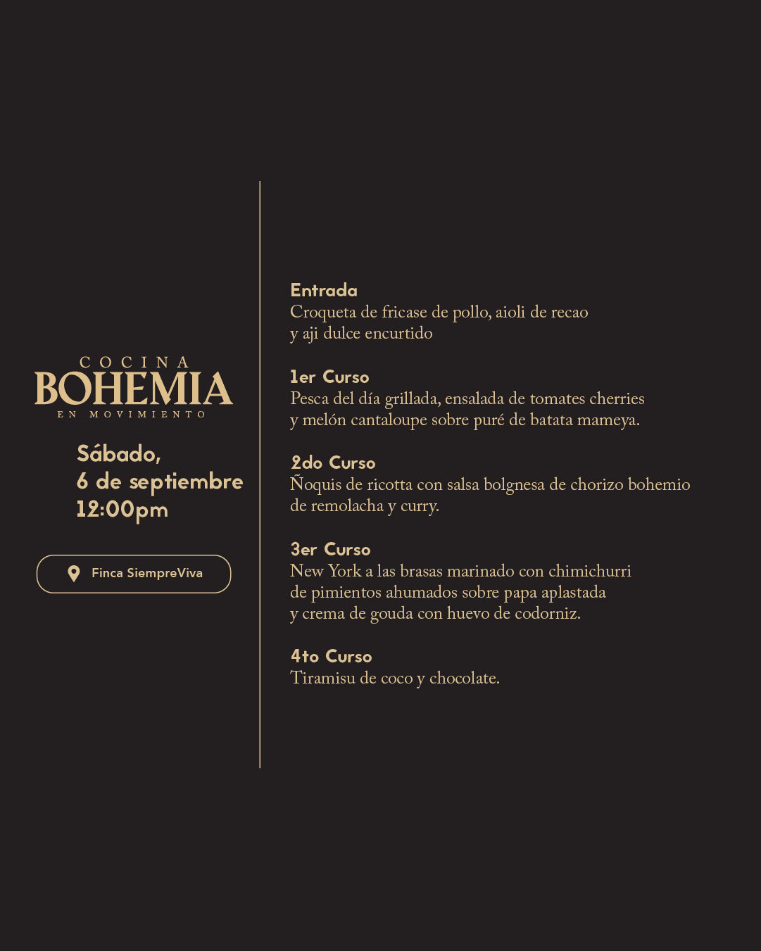 Bohemia Cocina en Movimiento