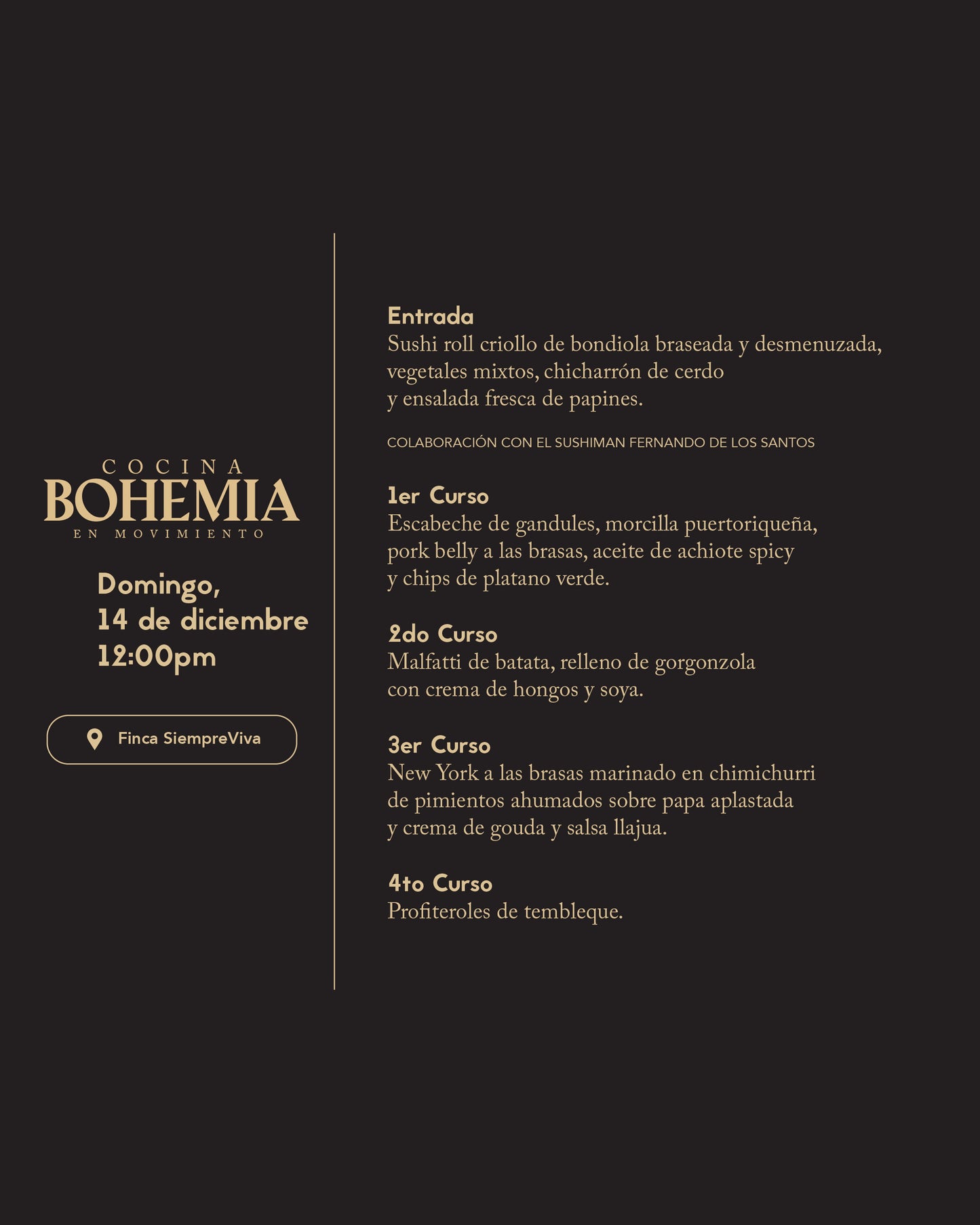 Bohemia Cocina en Movimiento