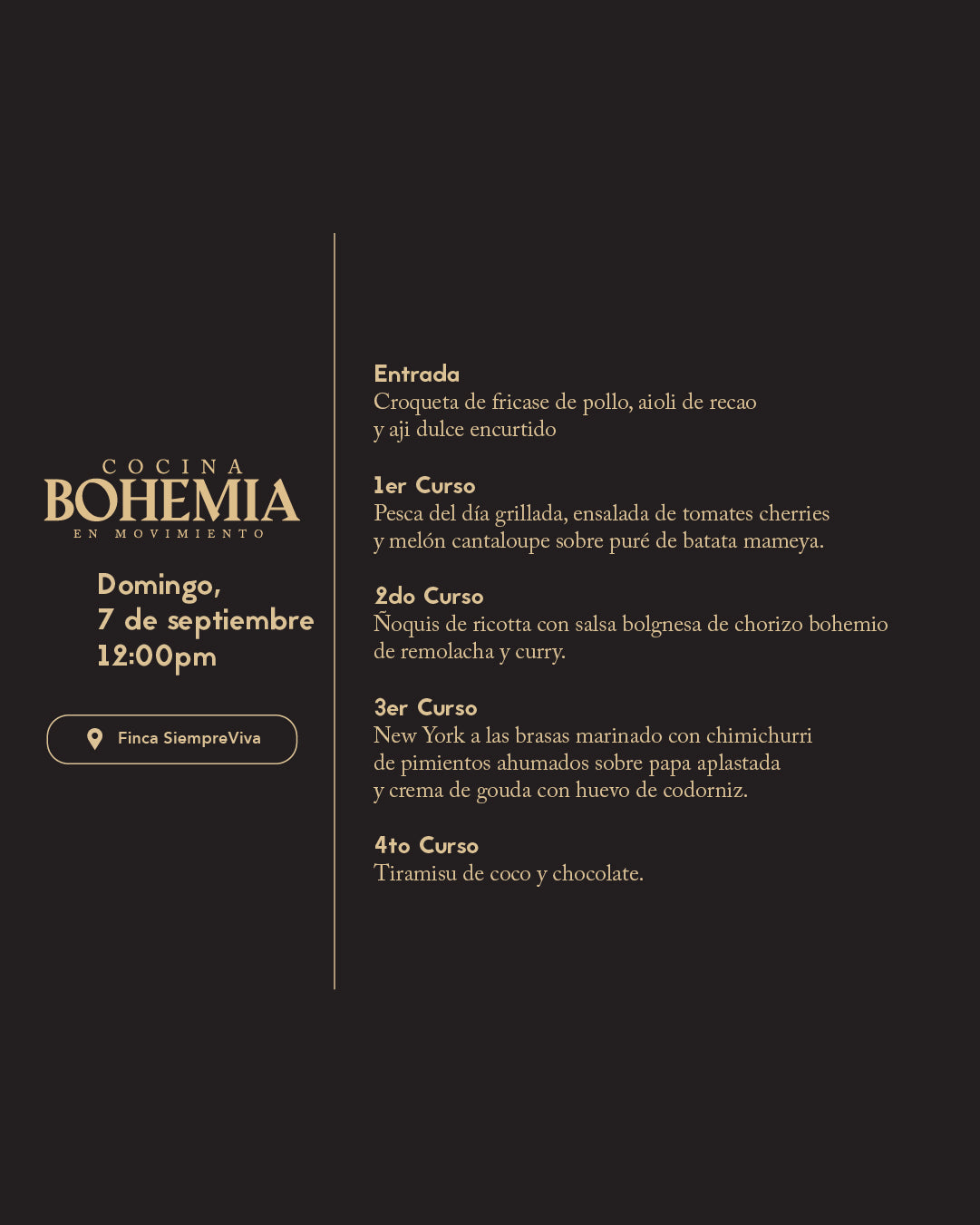 Bohemia Cocina en Movimiento
