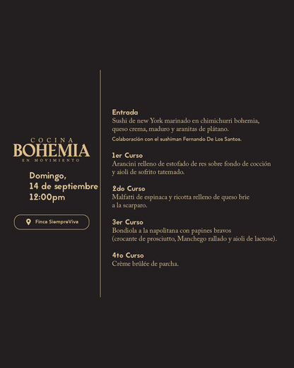 Bohemia Cocina en Movimiento