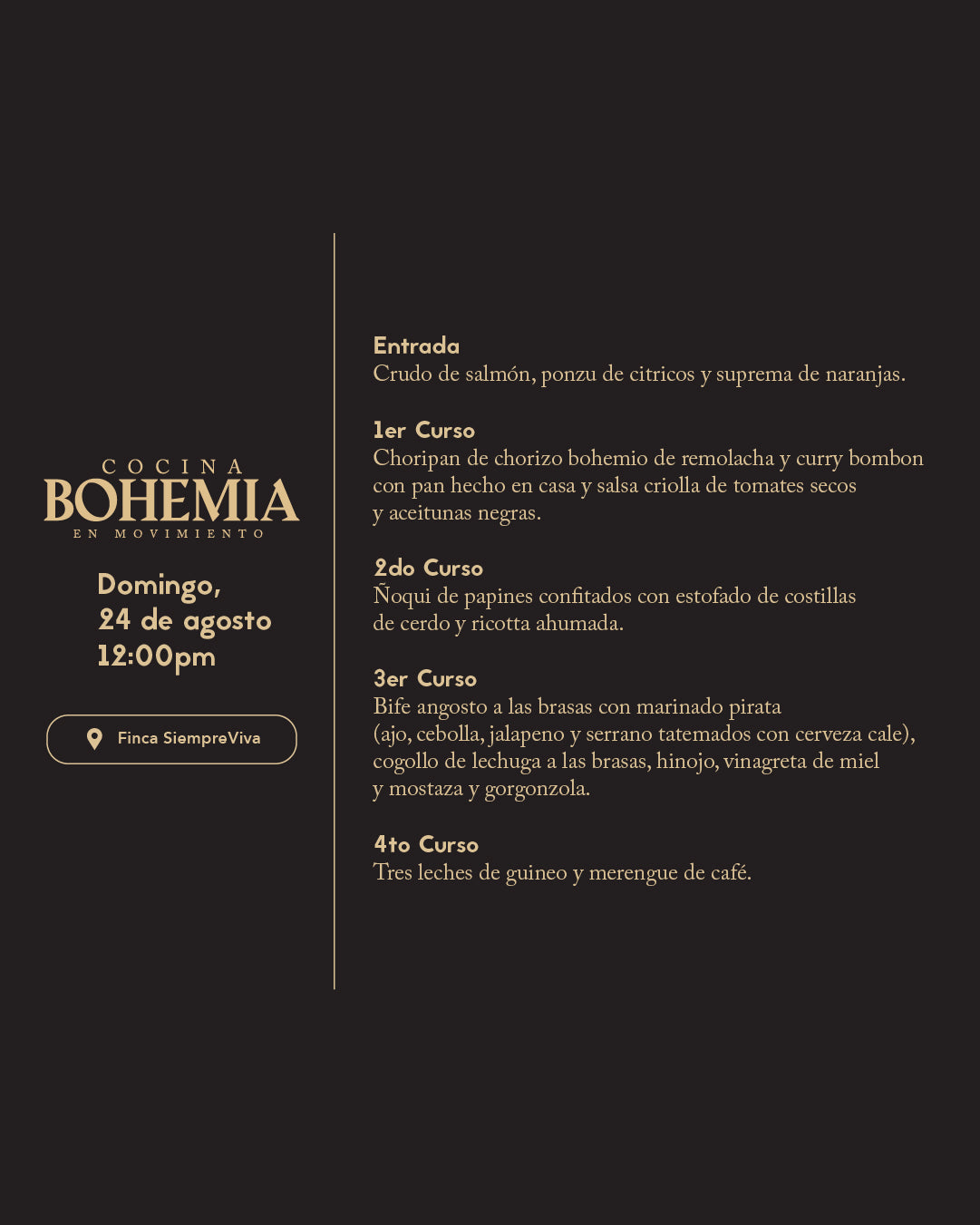 Bohemia Cocina en Movimiento